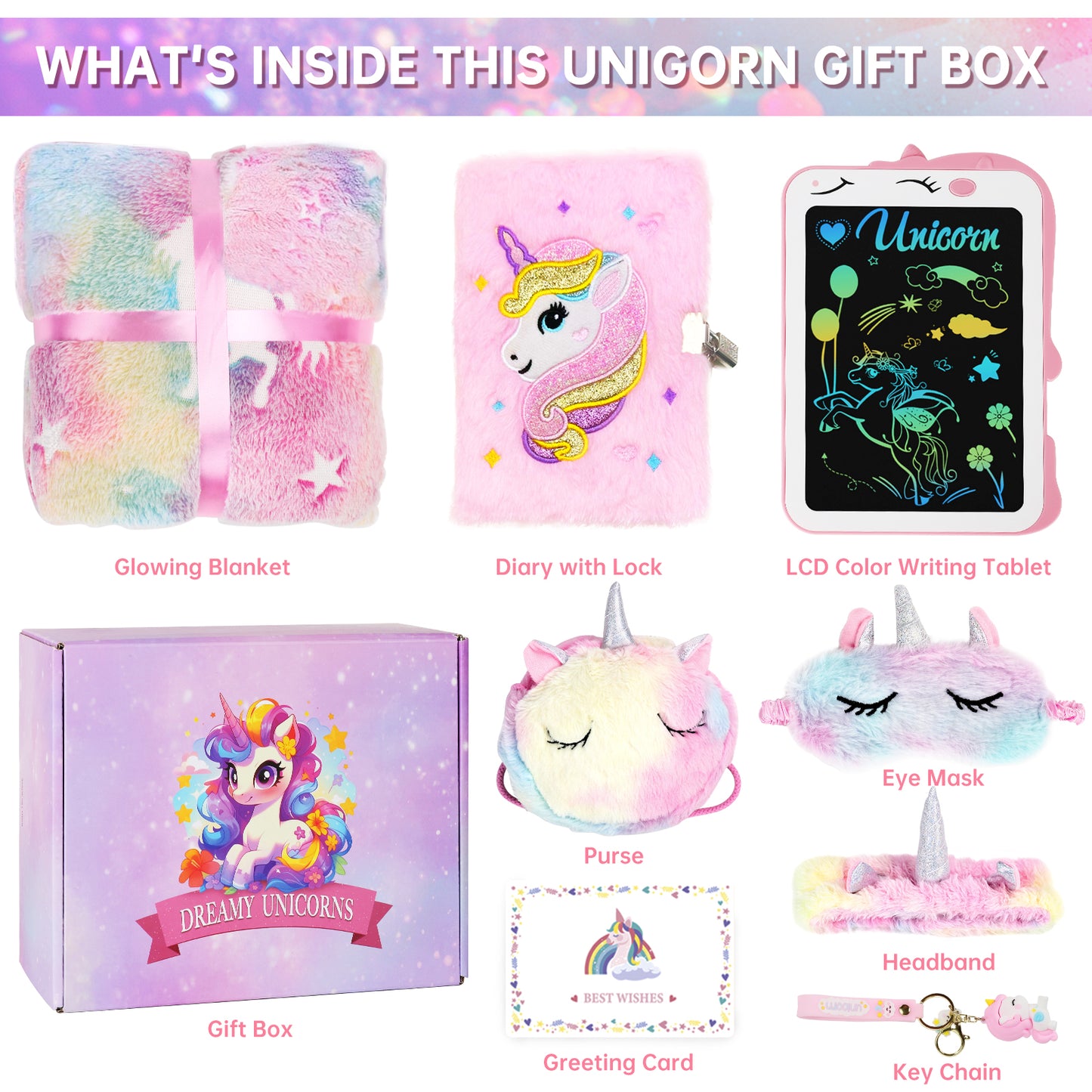 Jenria Unicorn Gifts Toys for Girls - Birthday Gifts for Girls Age 3 4 5 6 7 8 Years Old Girl Birthday Gift Ideas, Girl Toys, Kids Toys, for Toddler, Daughter, Niece, Granddaughter